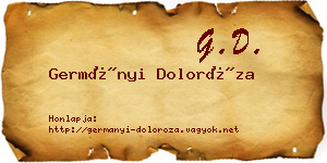 Germányi Doloróza névjegykártya